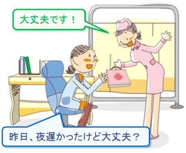 健康確認の例